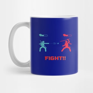 Ninja fighting retro video game art Mug